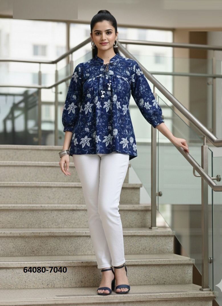 AVNI - Catalog # 64080 (Set of 6 Readymade Women's Kurtis / Tops) AVNI - Catalog # 64080 (Set of 6 Readymade Women's Kurtis / Tops)