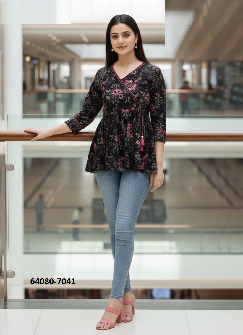 AVNI - Catalog # 64080 (Set of 6 Readymade Women's Kurtis / Tops) AVNI - Catalog # 64080 (Set of 6 Readymade Women's Kurtis / Tops)