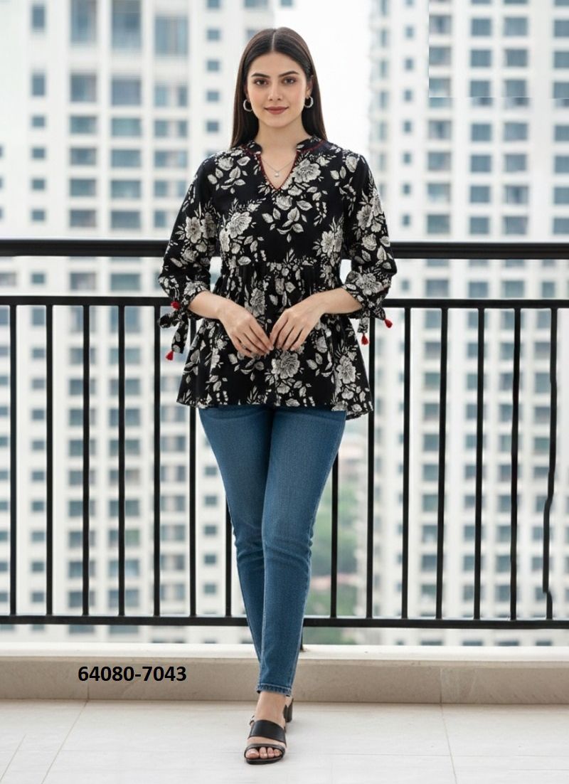 AVNI - Catalog # 64080 (Set of 6 Readymade Women's Kurtis / Tops) AVNI - Catalog # 64080 (Set of 6 Readymade Women's Kurtis / Tops)