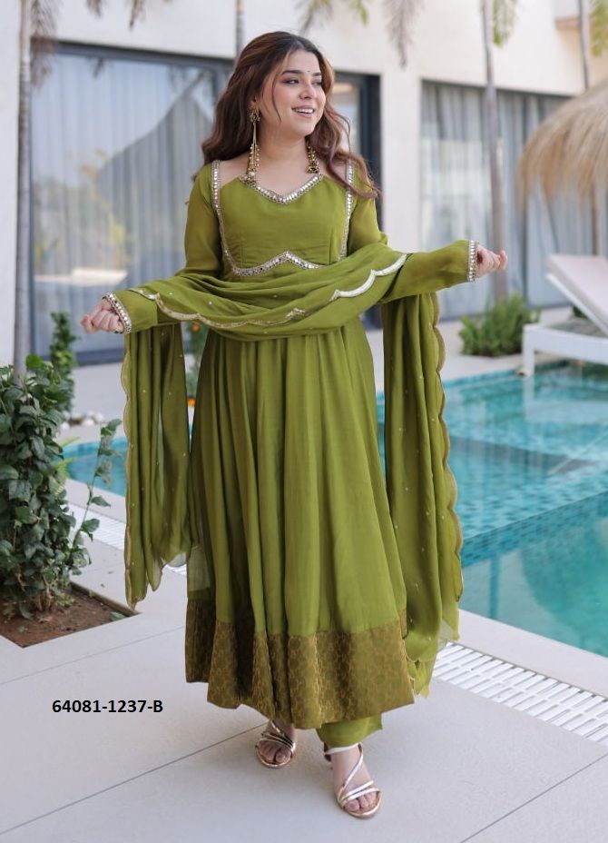 SERIES 1237 - Catalog # 64081 (Set of 2 Readymade Salwar Suits) SERIES 1237 - Catalog # 64081 (Set of 2 Readymade Salwar Suits)