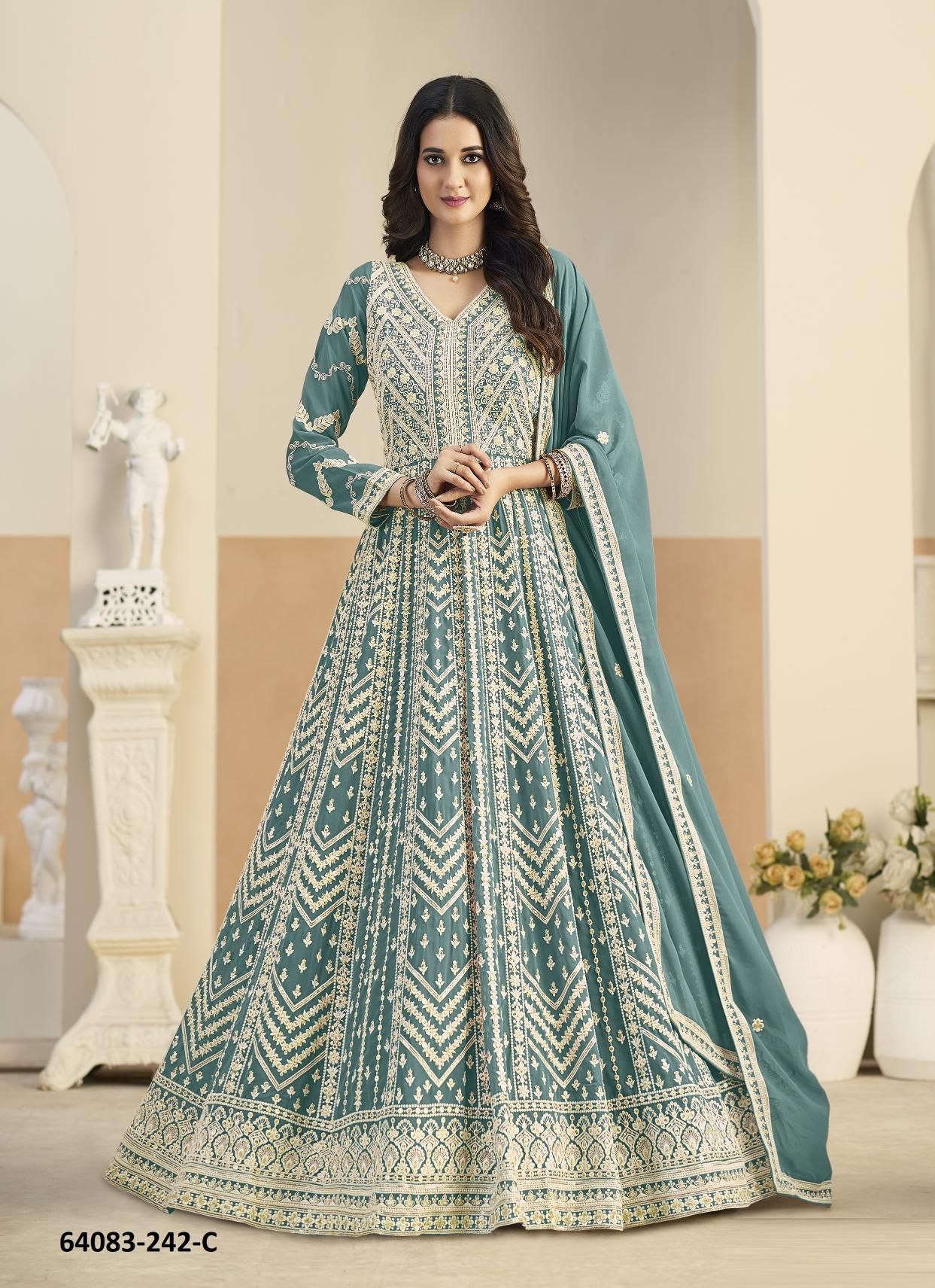 AANAYA 242 - Catalog # 64083 (Set of 4 Readymade Salwar Suits) AANAYA 242 - Catalog # 64083 (Set of 4 Readymade Salwar Suits)