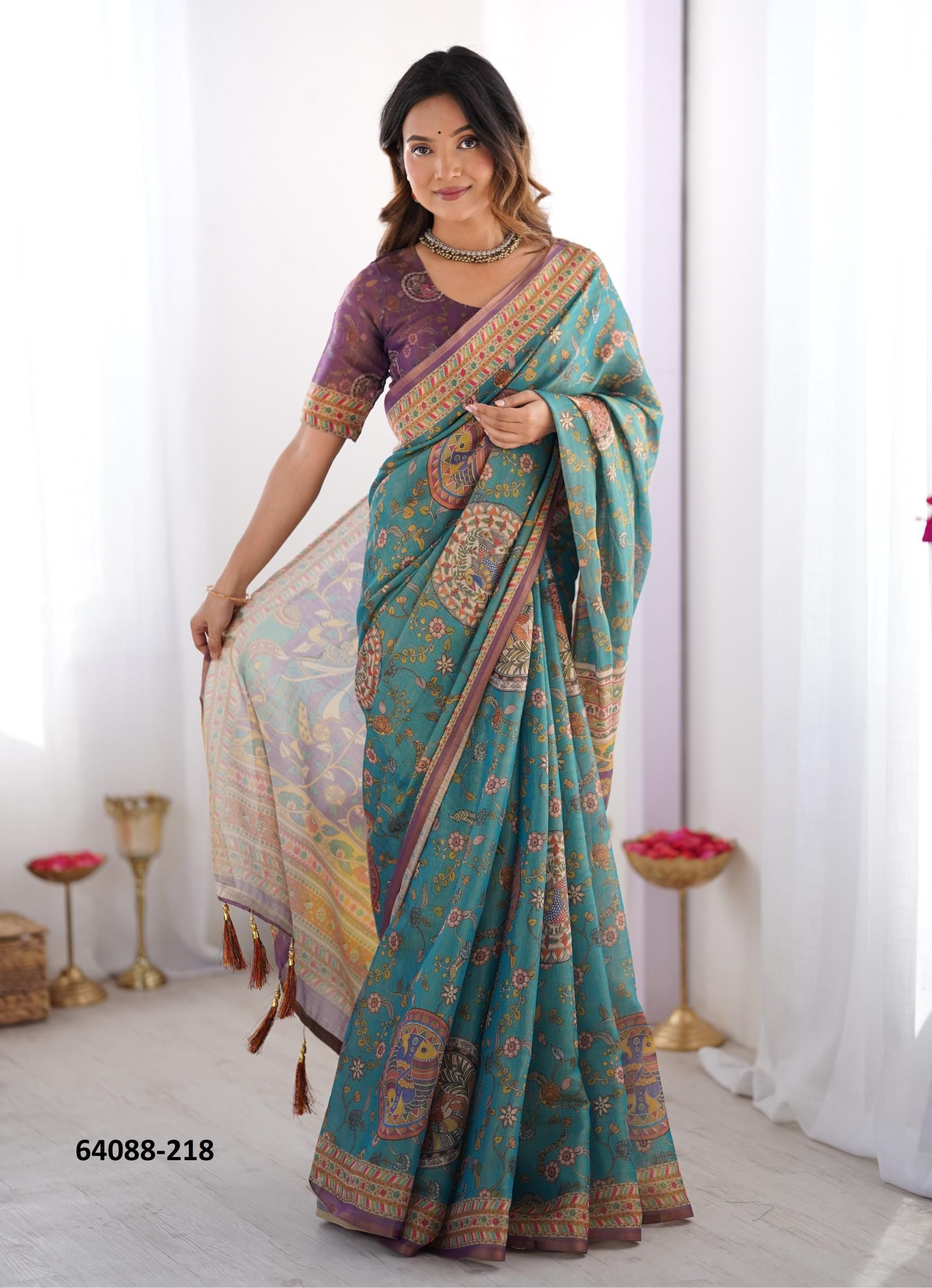 HANDLOOM COTTON SERIES 216-225 - Catalog # 64088 (Set of 10 Sarees) HANDLOOM COTTON SERIES 216-225 - Catalog # 64088 (Set of 10 Sarees)