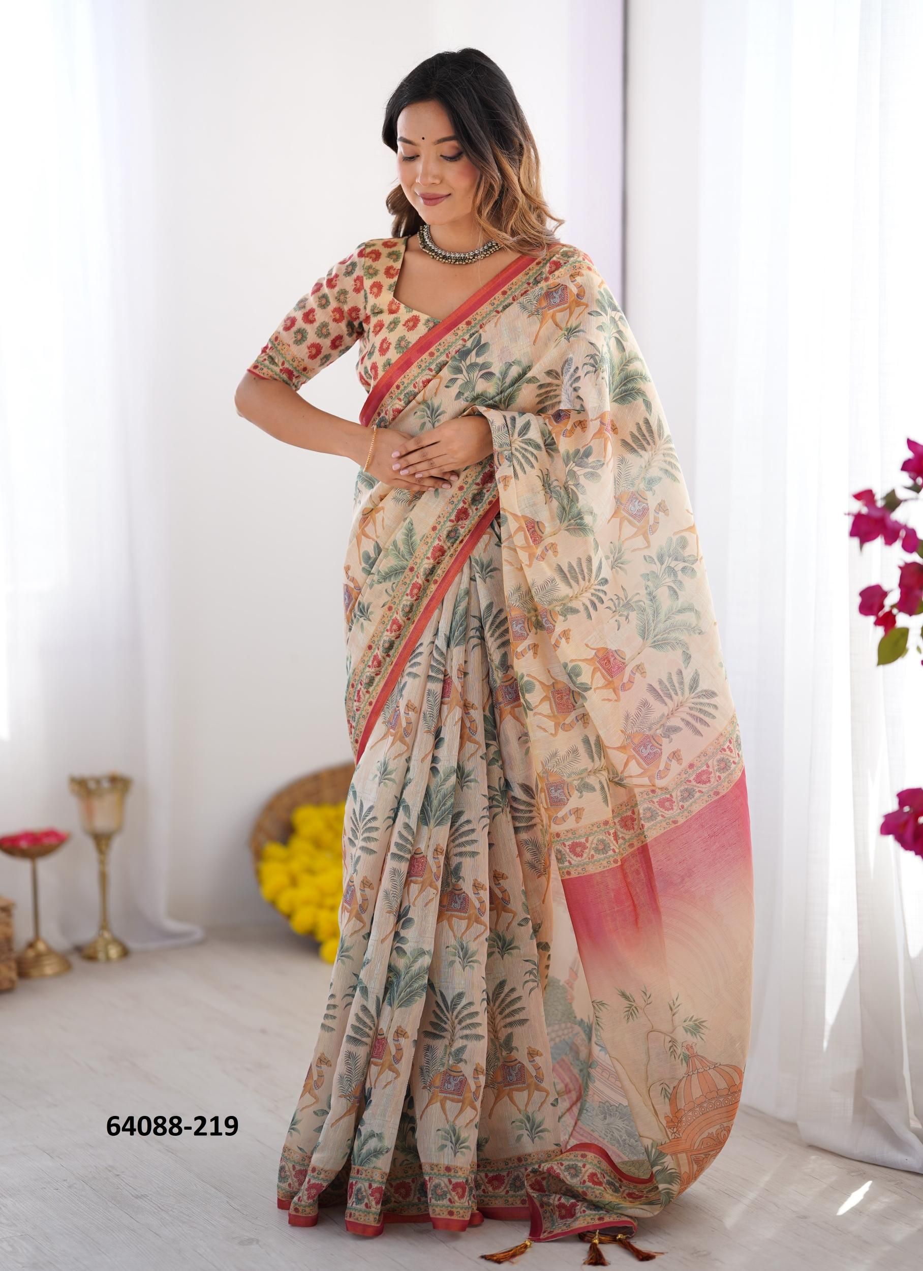 HANDLOOM COTTON SERIES 216-225 - Catalog # 64088 (Set of 10 Sarees) HANDLOOM COTTON SERIES 216-225 - Catalog # 64088 (Set of 10 Sarees)