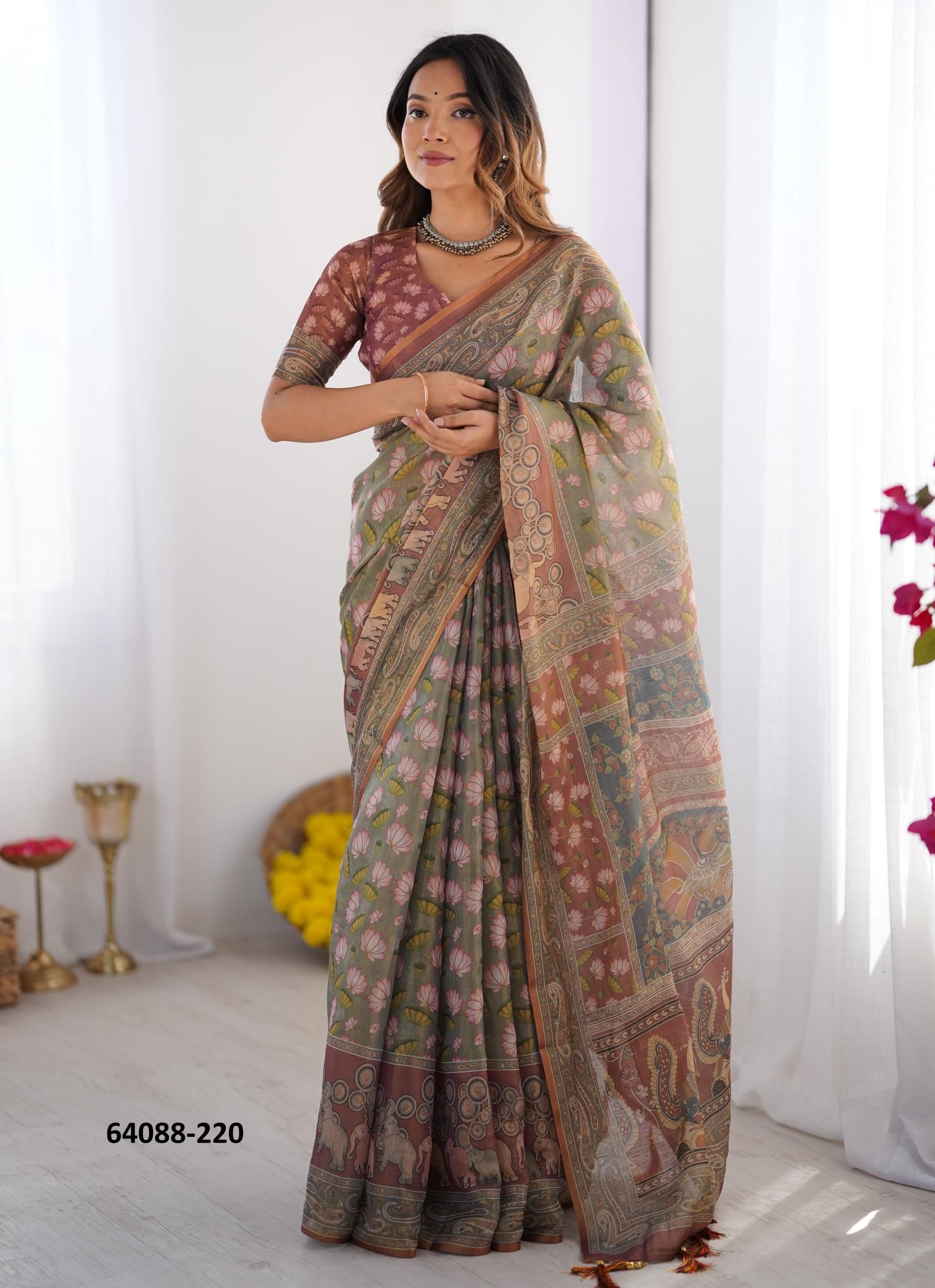 HANDLOOM COTTON SERIES 216-225 - Catalog # 64088 (Set of 10 Sarees) HANDLOOM COTTON SERIES 216-225 - Catalog # 64088 (Set of 10 Sarees)