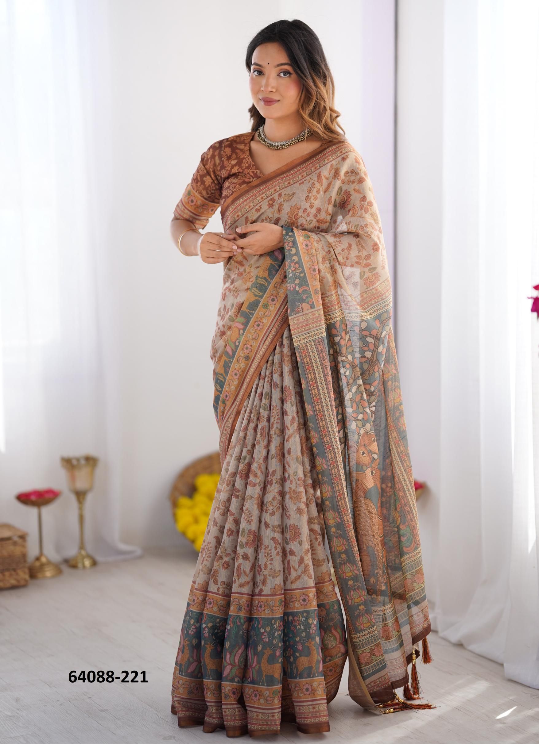 HANDLOOM COTTON SERIES 216-225 - Catalog # 64088 (Set of 10 Sarees) HANDLOOM COTTON SERIES 216-225 - Catalog # 64088 (Set of 10 Sarees)