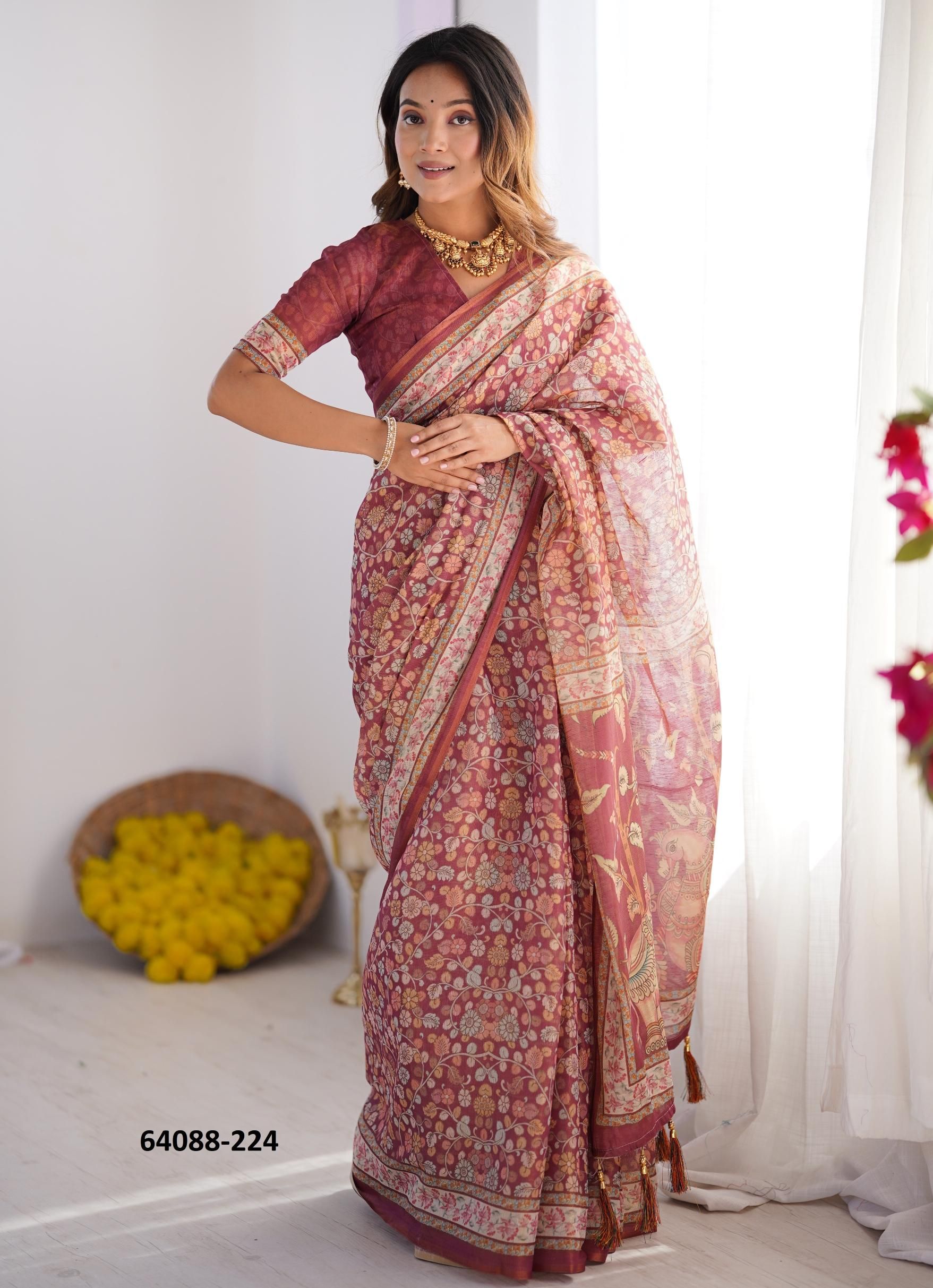 HANDLOOM COTTON SERIES 216-225 - Catalog # 64088 (Set of 10 Sarees) HANDLOOM COTTON SERIES 216-225 - Catalog # 64088 (Set of 10 Sarees)