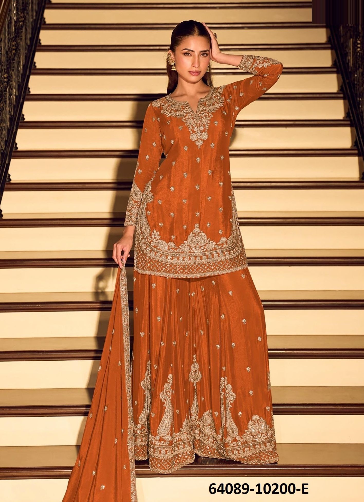 KANCHAN GOLD - Catalog # 64089 (Set of 4 Readymade Salwar Suits)