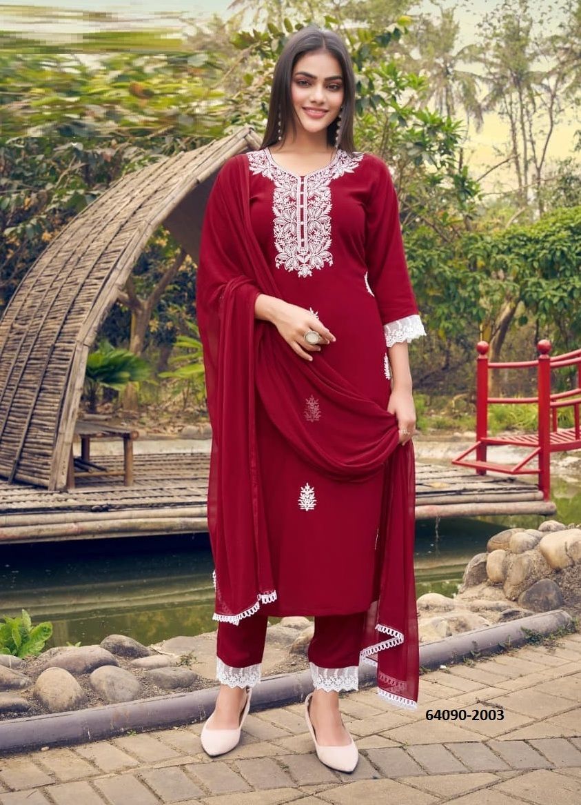 LOTUS 2 - Catalog # 64090 (Set of 6 Readymade Salwar Suits)