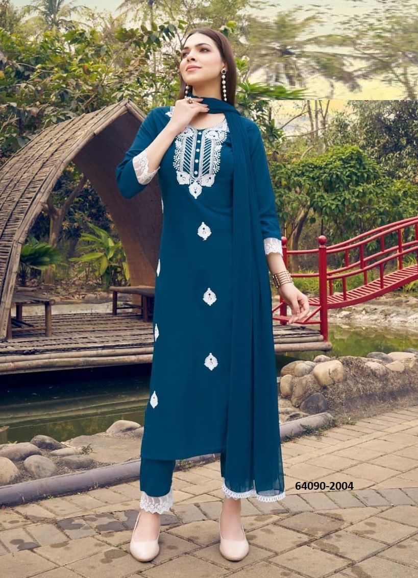 LOTUS 2 - Catalog # 64090 (Set of 6 Readymade Salwar Suits)