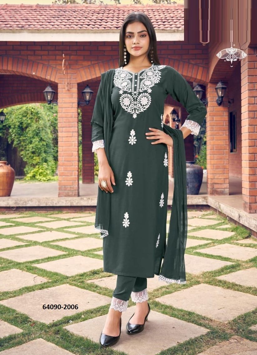 LOTUS 2 - Catalog # 64090 (Set of 6 Readymade Salwar Suits)