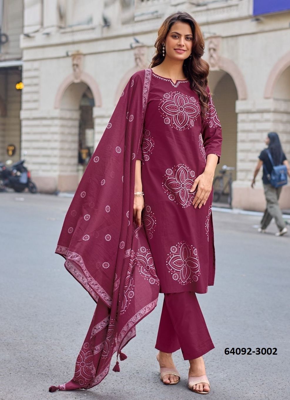 NIVAASA - Catalog # 64092 (Set of 4 Readymade Salwar Suits) by KADLEE FASHION