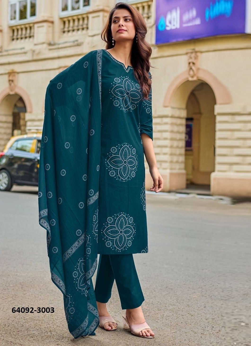 NIVAASA - Catalog # 64092 (Set of 4 Readymade Salwar Suits) by KADLEE FASHION