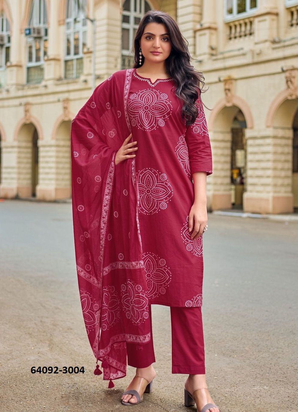 NIVAASA - Catalog # 64092 (Set of 4 Readymade Salwar Suits) by KADLEE FASHION