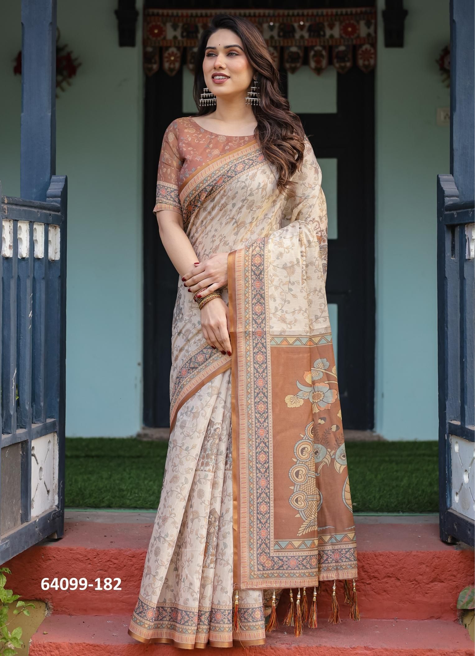HANDLOOM COTTON SERIES 175-184 - Catalog # 64099 (Set of 10 Sarees) HANDLOOM COTTON SERIES 175-184 - Catalog # 64099 (Set of 10 Sarees)