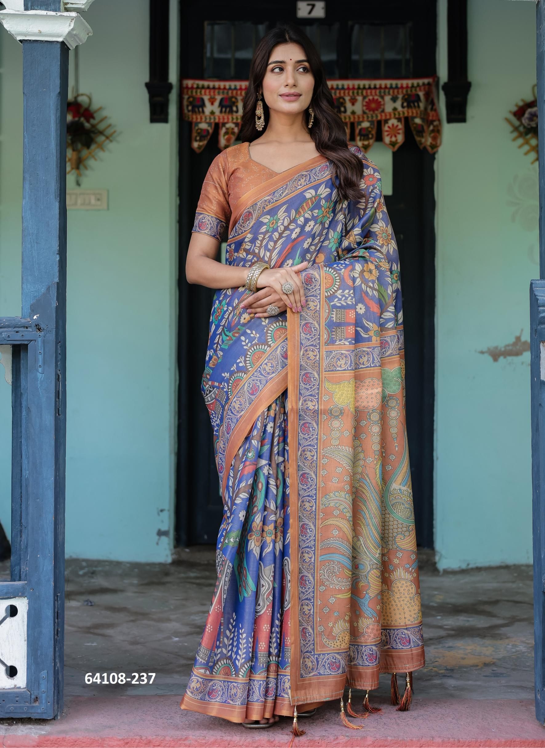 HANDLOOM COTTON SERIES 236-245 - Catalog # 64108 (Set of 10 Sarees)