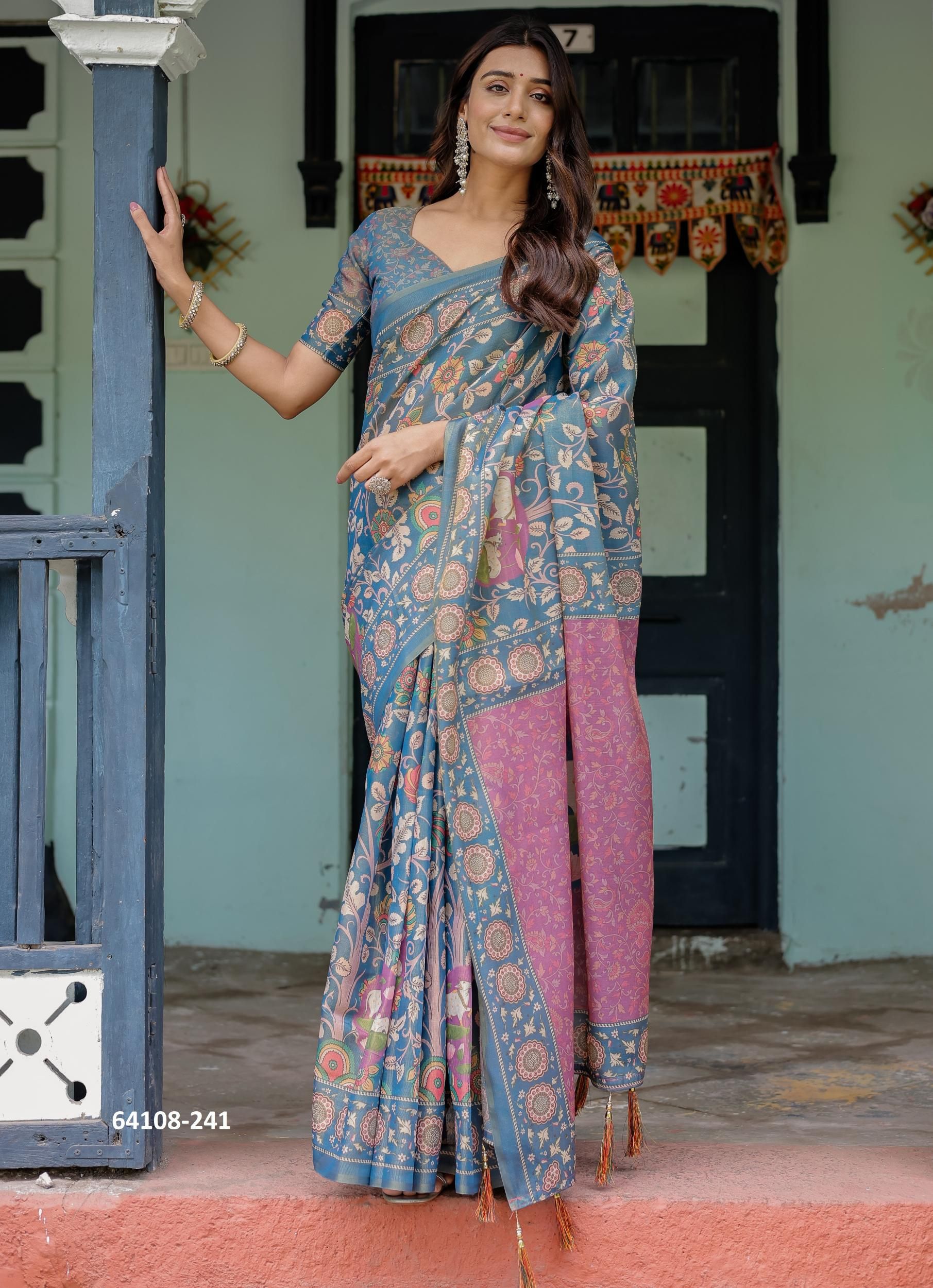 HANDLOOM COTTON SERIES 236-245 - Catalog # 64108 (Set of 10 Sarees)