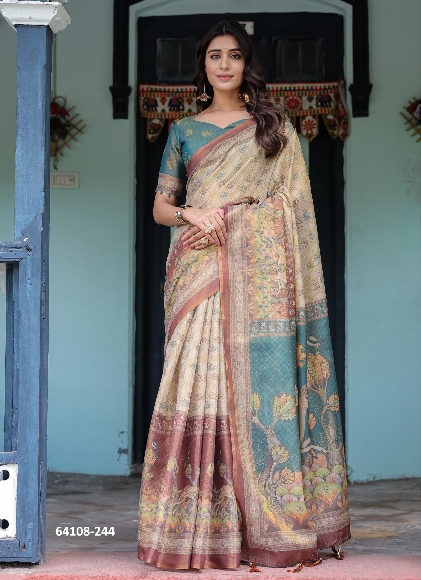 HANDLOOM COTTON SERIES 236-245 - Catalog # 64108 (Set of 10 Sarees)