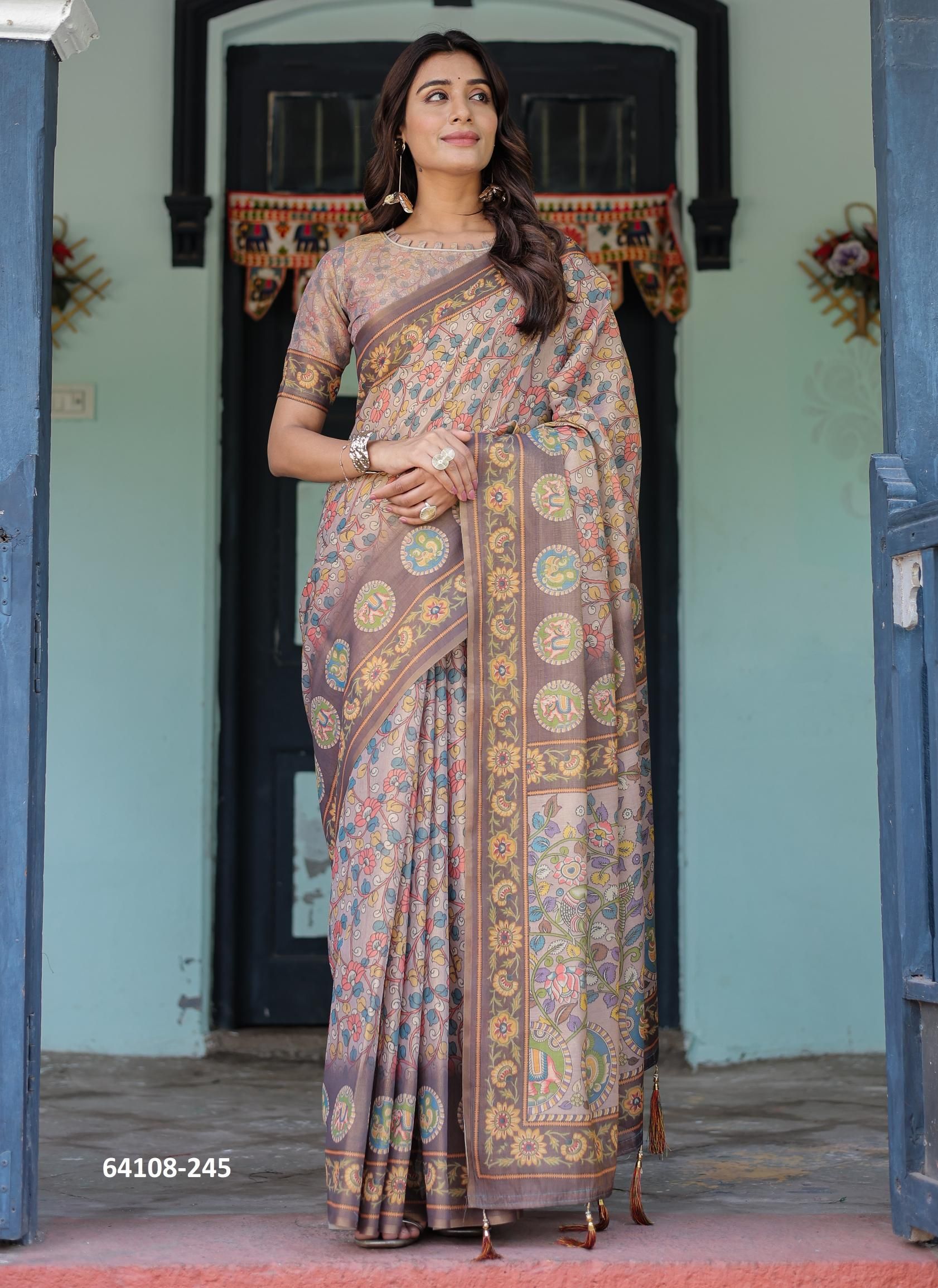 HANDLOOM COTTON SERIES 236-245 - Catalog # 64108 (Set of 10 Sarees)
