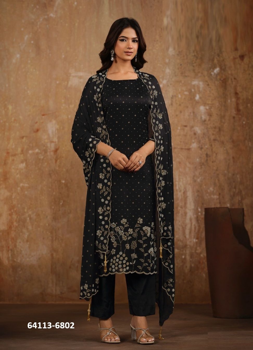IMPERIAL - Catalog # 64113 (Set of 6 Semi-Stitched / Un-Stitched Suits)