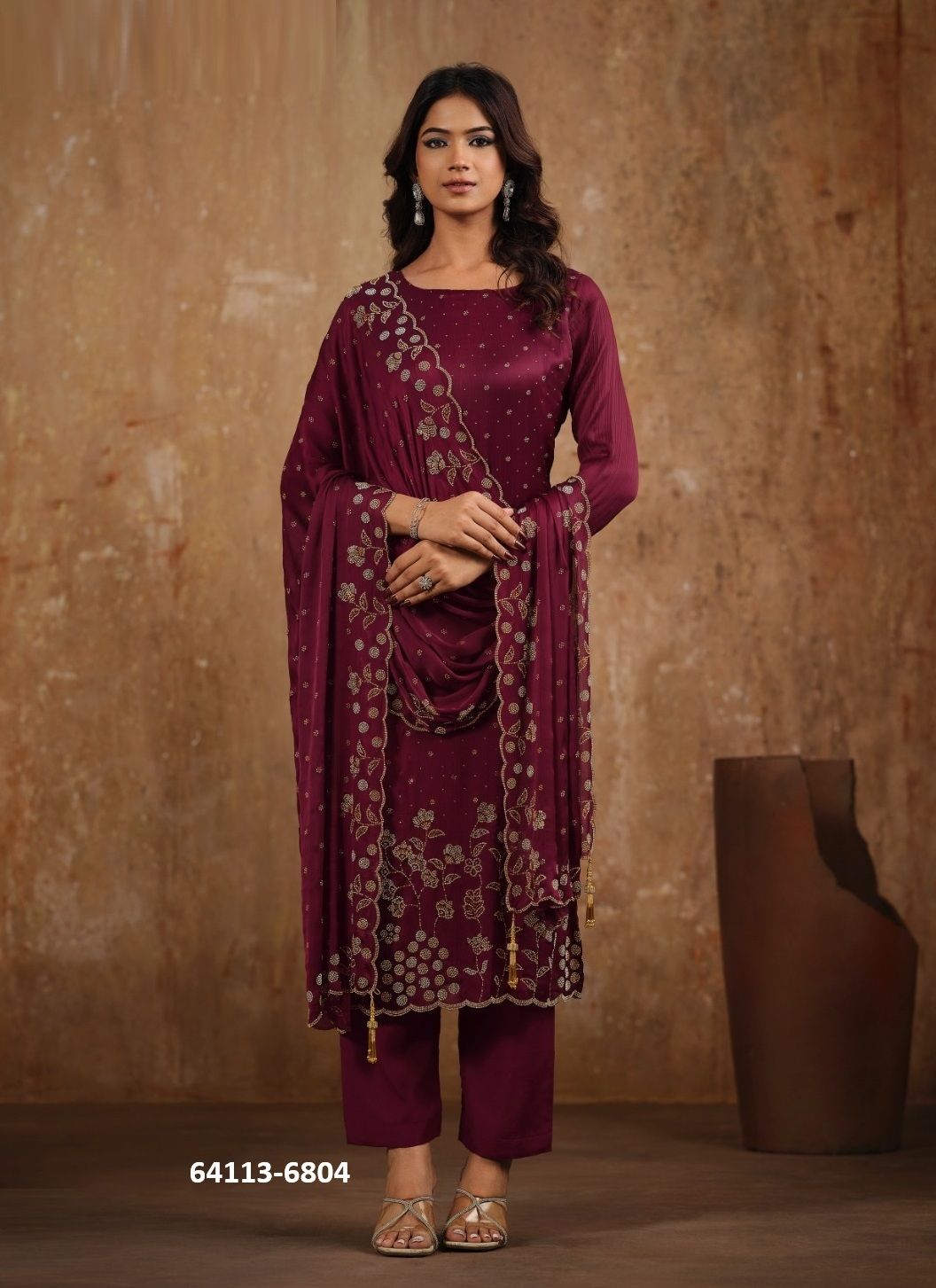 IMPERIAL - Catalog # 64113 (Set of 6 Semi-Stitched / Un-Stitched Suits)