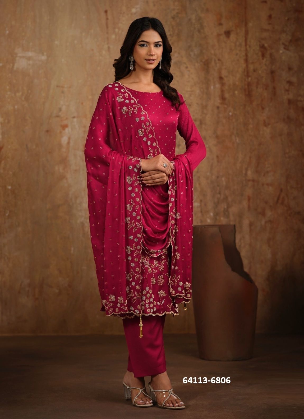 IMPERIAL - Catalog # 64113 (Set of 6 Semi-Stitched / Un-Stitched Suits)