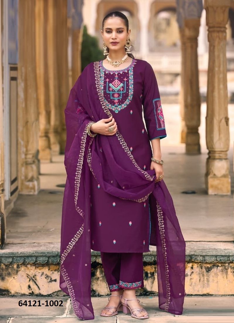 GOLDY - Catalog # 64121 (Set of 4 Readymade Salwar Suits)