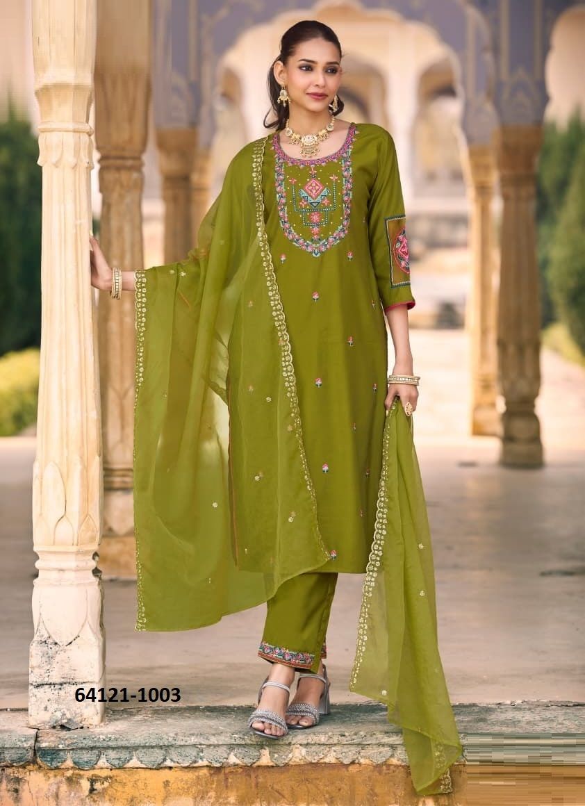 GOLDY - Catalog # 64121 (Set of 4 Readymade Salwar Suits)