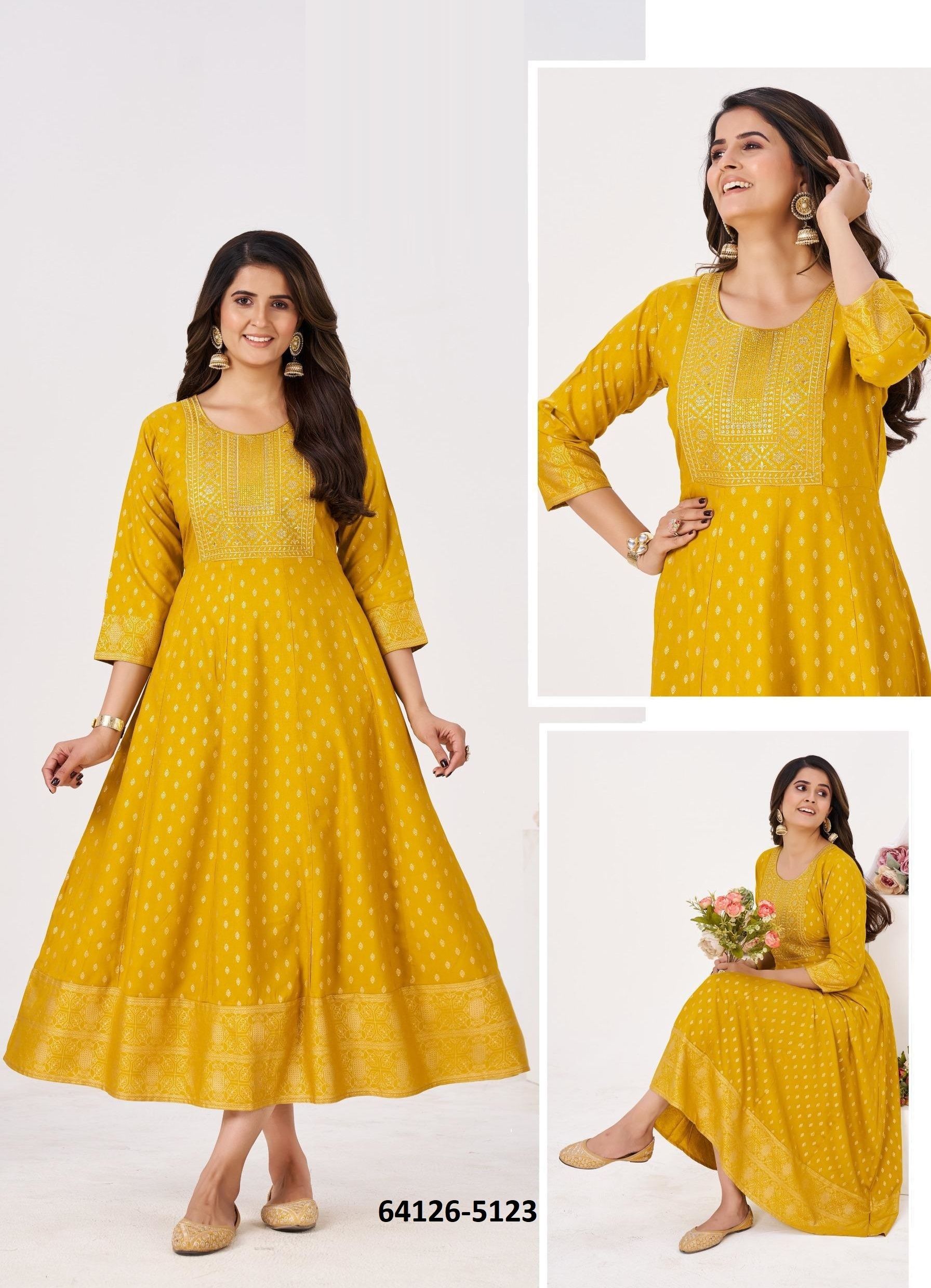 BONJOUR - Catalog # 64126 (Set of 6 Readymade Women's Kurtis / Tops) BONJOUR - Catalog # 64126 (Set of 6 Readymade Women's Kurtis / Tops)