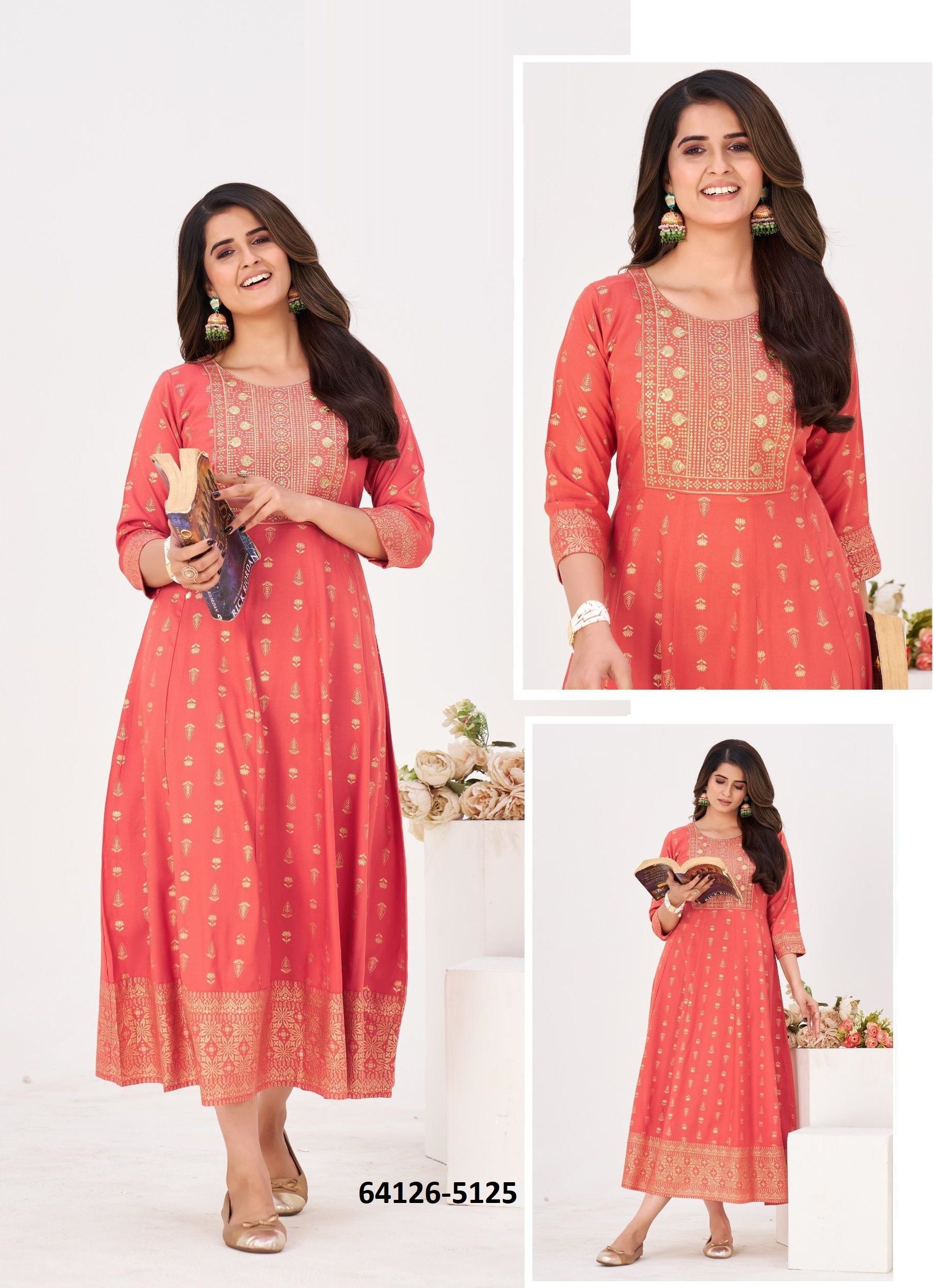 BONJOUR - Catalog # 64126 (Set of 6 Readymade Women's Kurtis / Tops) BONJOUR - Catalog # 64126 (Set of 6 Readymade Women's Kurtis / Tops)
