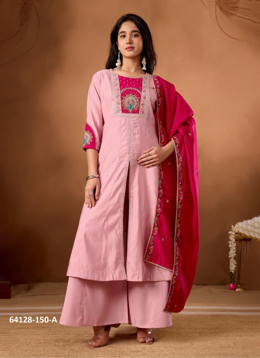 SERIES 150 - Catalog # 64128 (Set of 4 Readymade Salwar Suits) SERIES 150 - Catalog # 64128 (Set of 4 Readymade Salwar Suits)