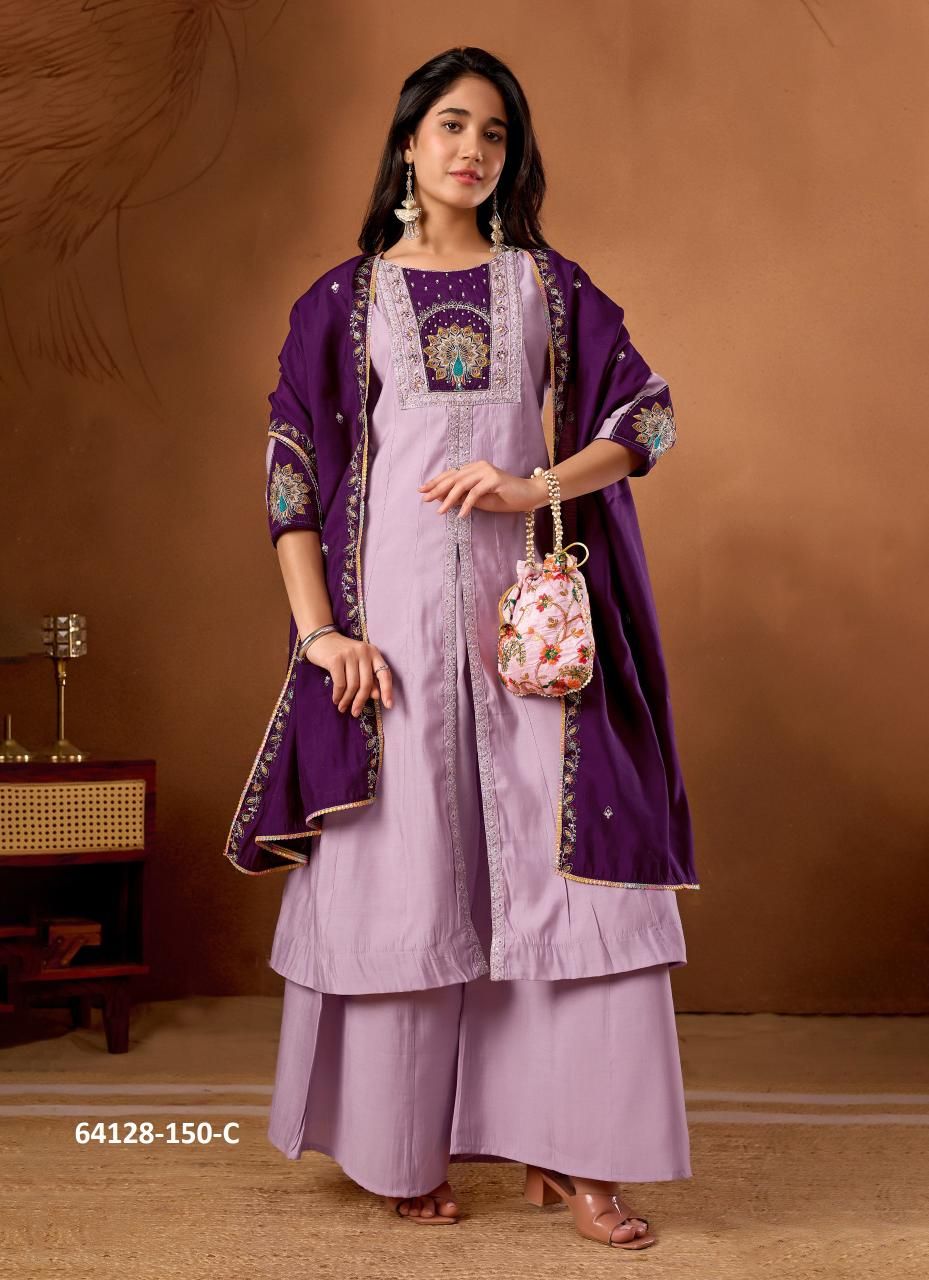 SERIES 150 - Catalog # 64128 (Set of 4 Readymade Salwar Suits) SERIES 150 - Catalog # 64128 (Set of 4 Readymade Salwar Suits)