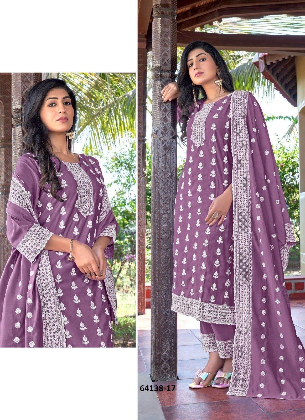 ZARA 3 - Catalog # 64138 (Set of 4 SIZE-SETS [Readymade Salwar Suits])
