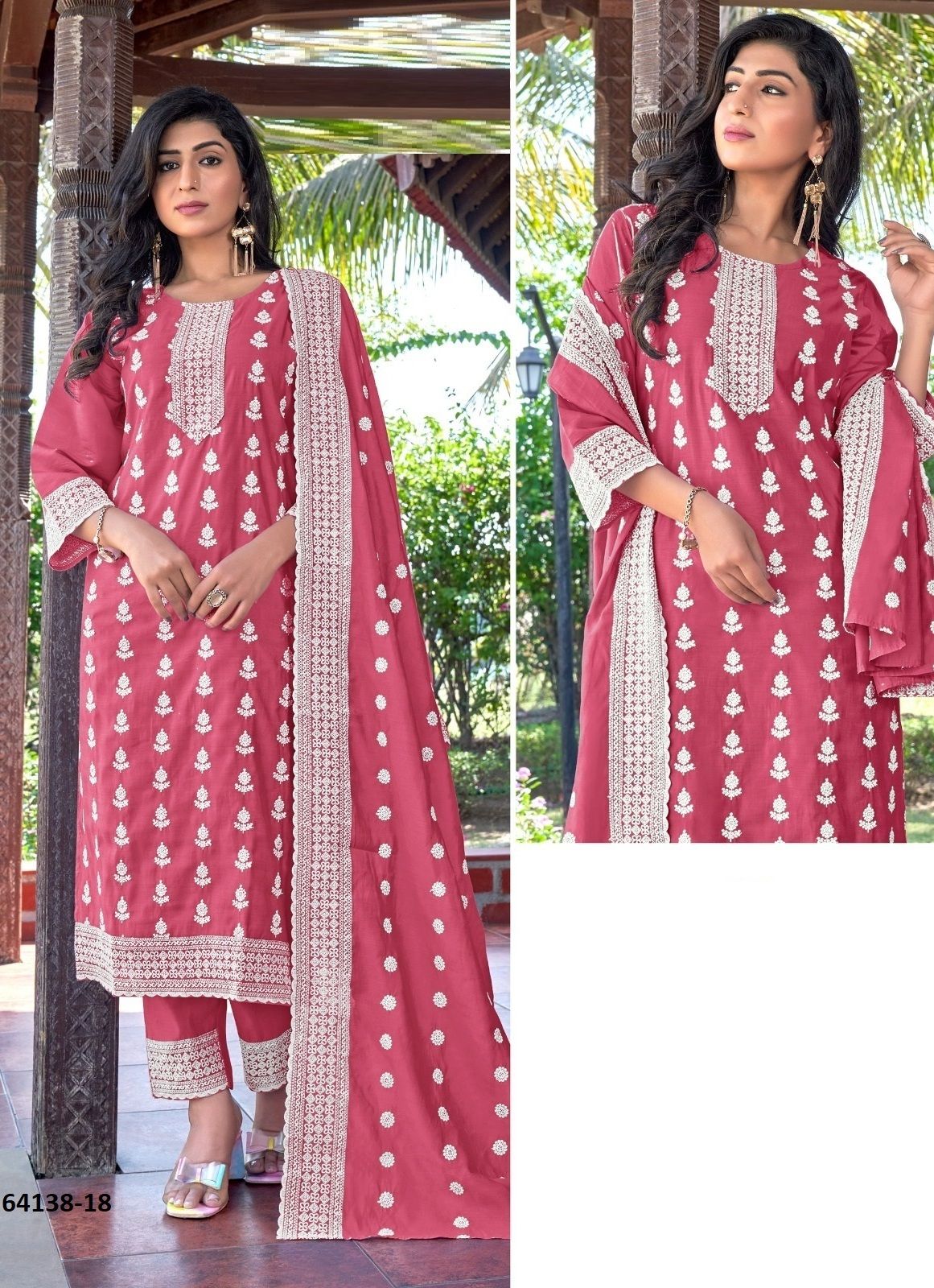 ZARA 3 - Catalog # 64138 (Set of 4 SIZE-SETS [Readymade Salwar Suits])