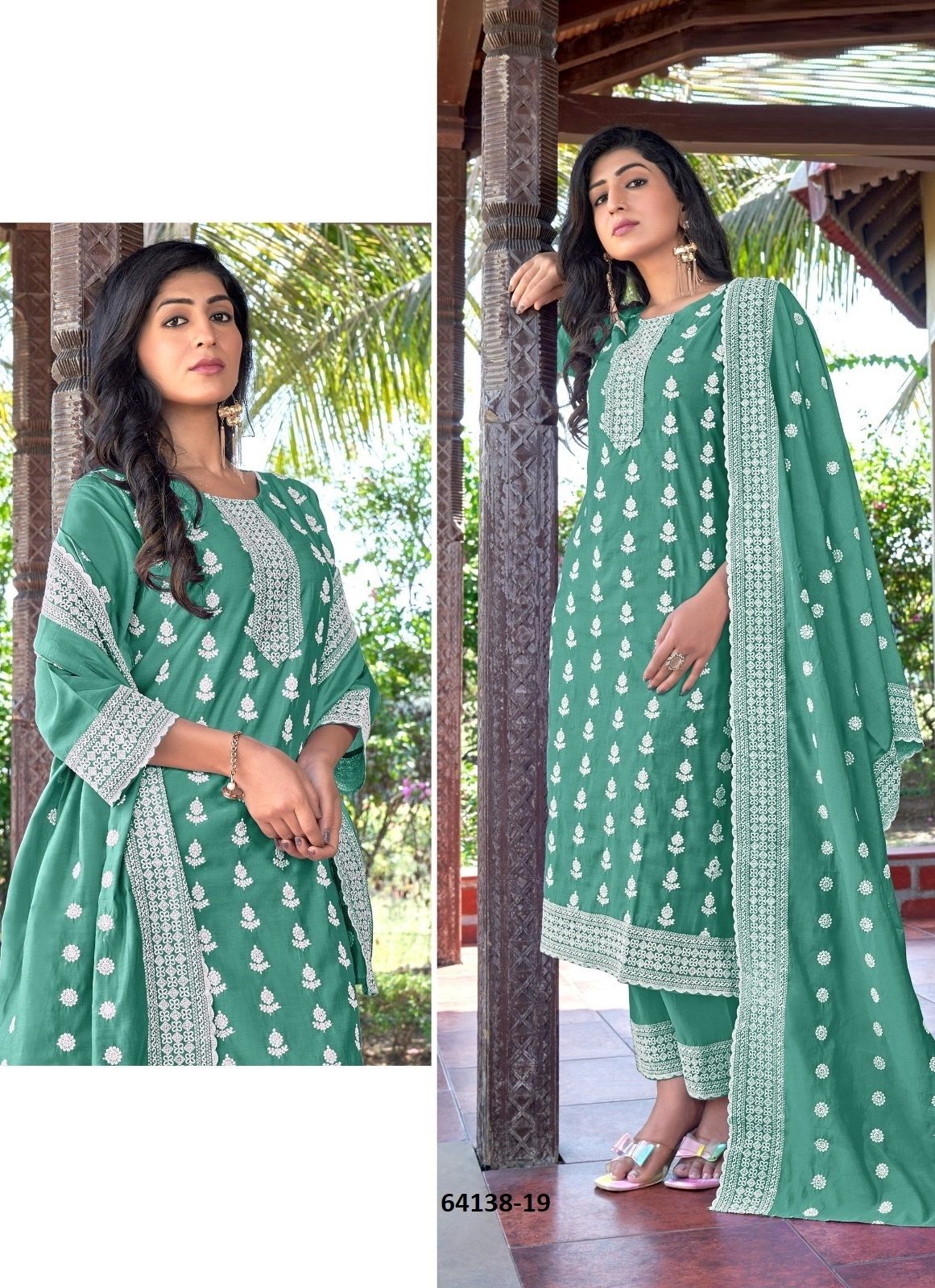 ZARA 3 - Catalog # 64138 (Set of 4 SIZE-SETS [Readymade Salwar Suits])
