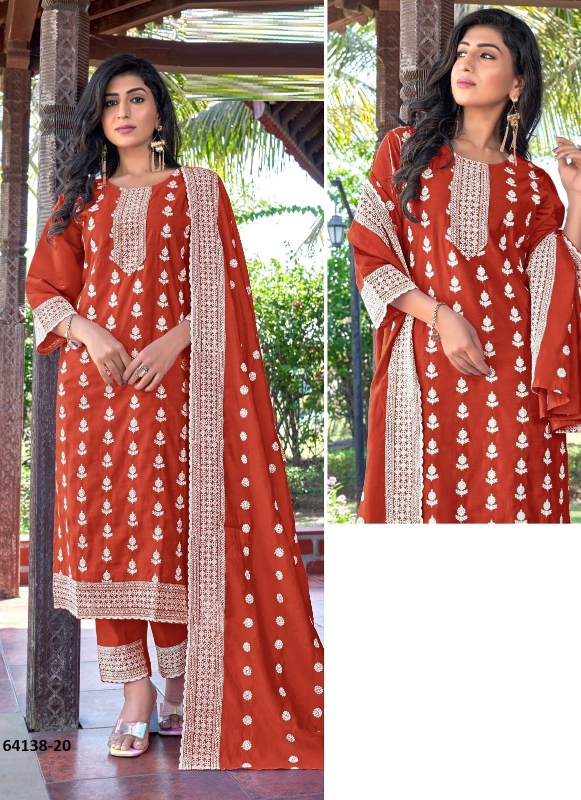 ZARA 3 - Catalog # 64138 (Set of 4 SIZE-SETS [Readymade Salwar Suits])