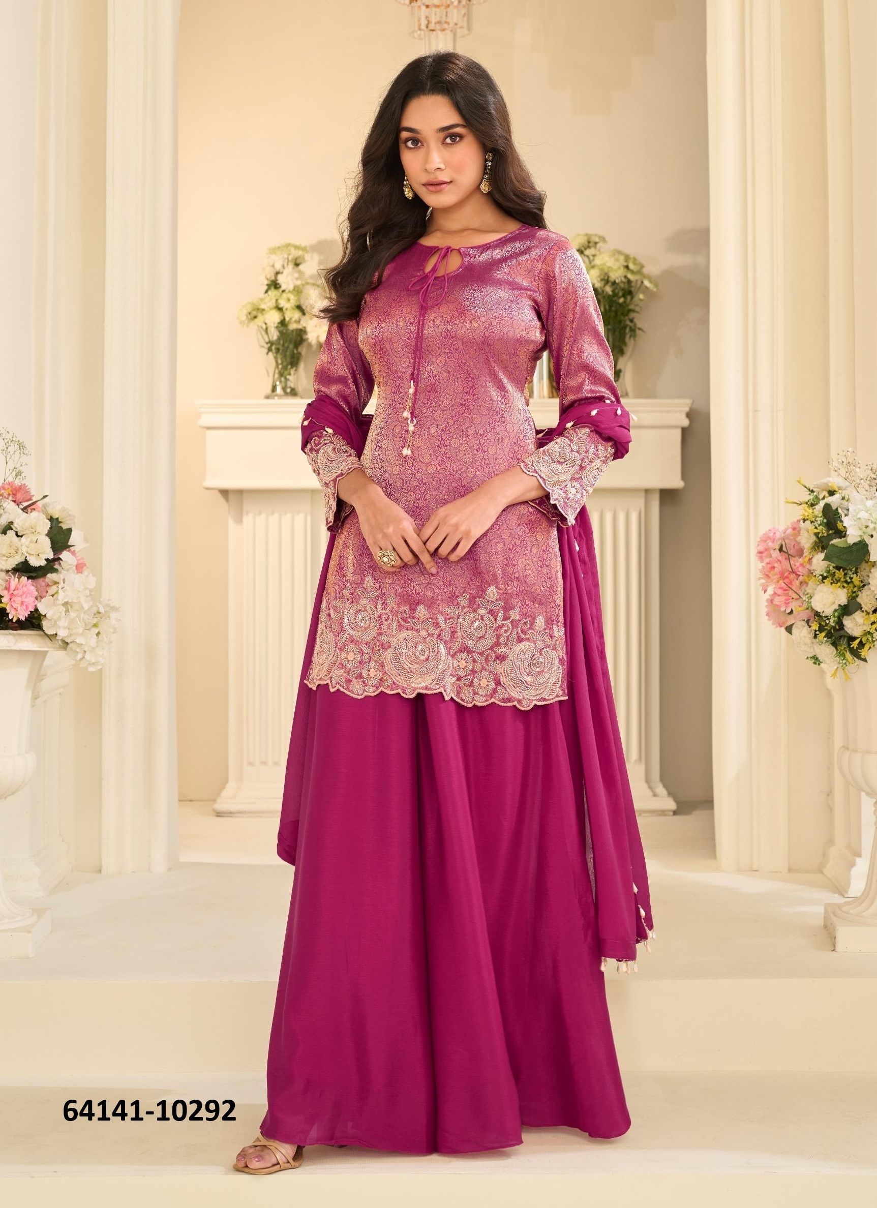 JACQUARD BEADS COLLECTION - Catalog # 64141 (Set of 9 Readymade Salwar Suits) JACQUARD BEADS COLLECTION - Catalog # 64141 (Set of 9 Readymade Salwar Suits)