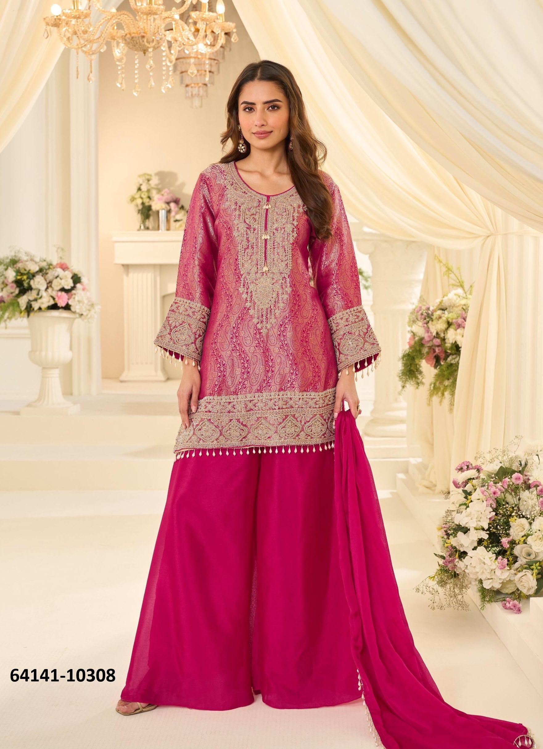JACQUARD BEADS COLLECTION - Catalog # 64141 (Set of 9 Readymade Salwar Suits) JACQUARD BEADS COLLECTION - Catalog # 64141 (Set of 9 Readymade Salwar Suits)