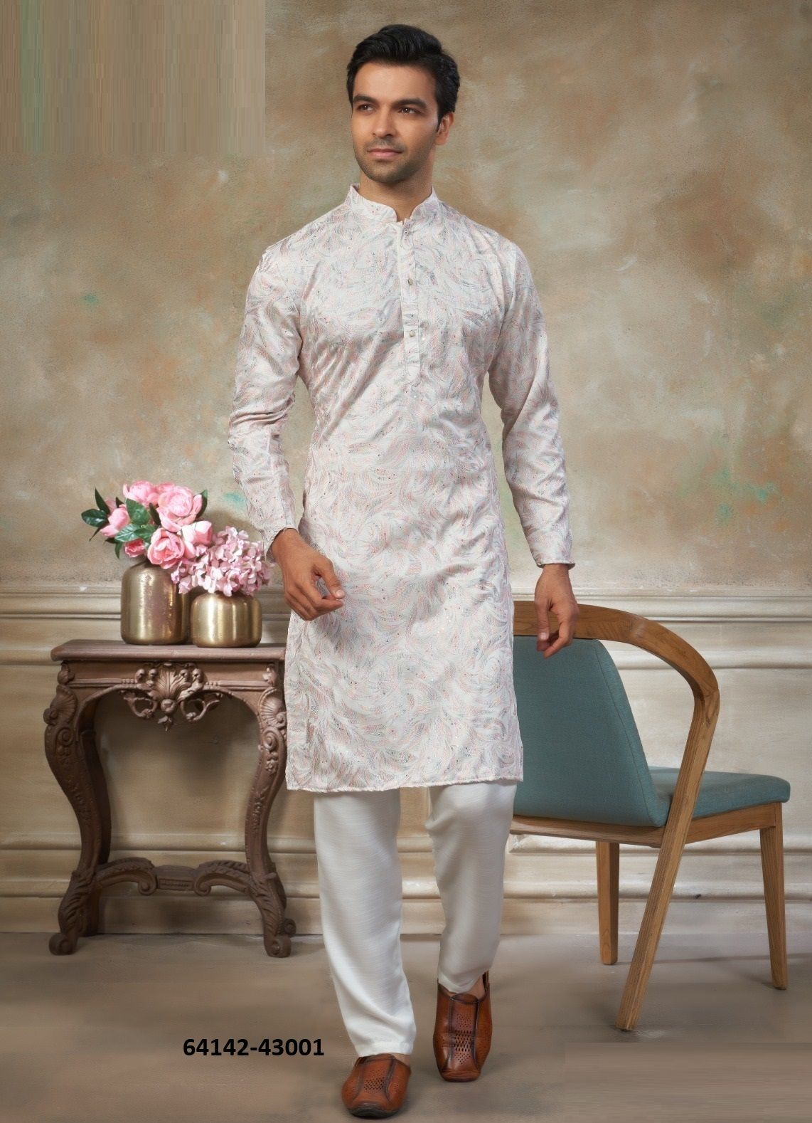 WEDDING COLLECTION - Catalog # 64142 (Set of 6 Men's Ethnic Wear) WEDDING COLLECTION - Catalog # 64142 (Set of 6 Men's Ethnic Wear)