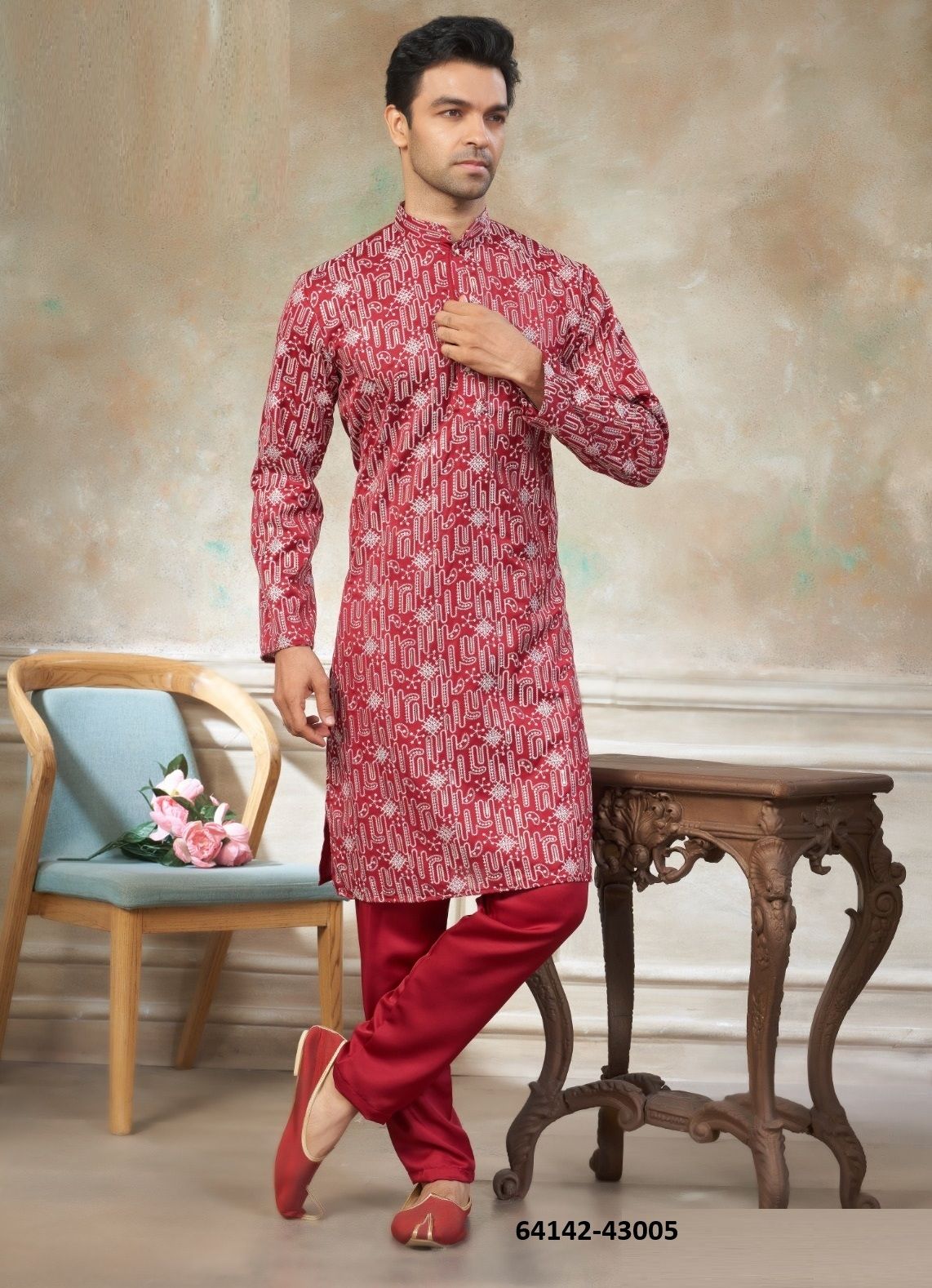 WEDDING COLLECTION - Catalog # 64142 (Set of 6 Men's Ethnic Wear) WEDDING COLLECTION - Catalog # 64142 (Set of 6 Men's Ethnic Wear)