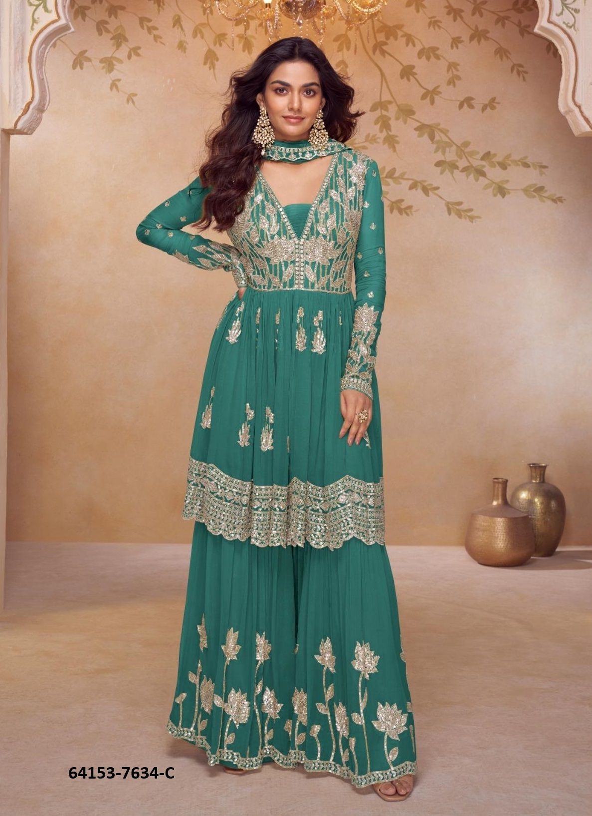HEER - Catalog # 64153 (Set of 3 Readymade Salwar Suits) HEER - Catalog # 64153 (Set of 3 Readymade Salwar Suits)