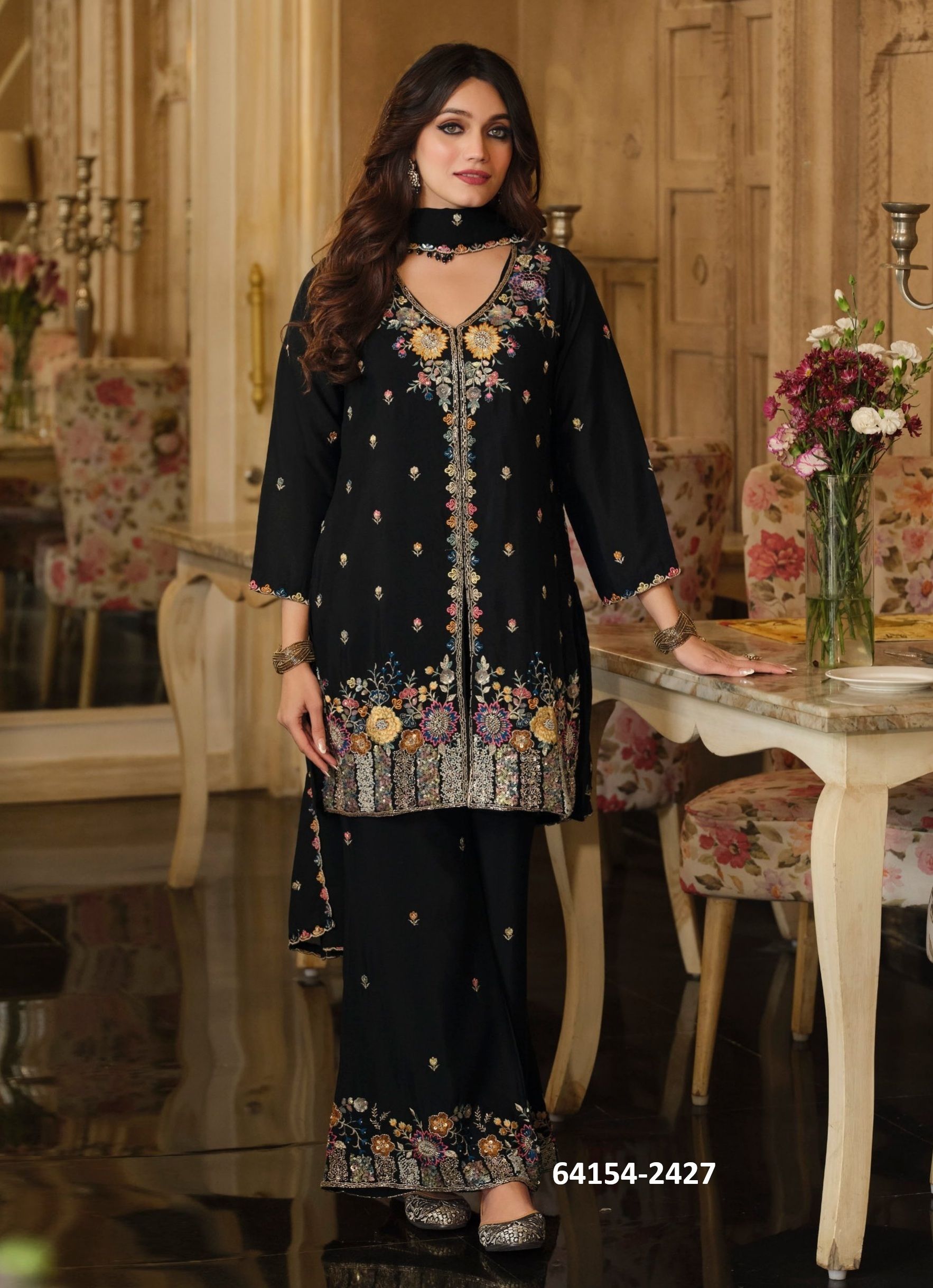 SANVI - Catalog # 64154 (Set of 2 Readymade Salwar Suits)