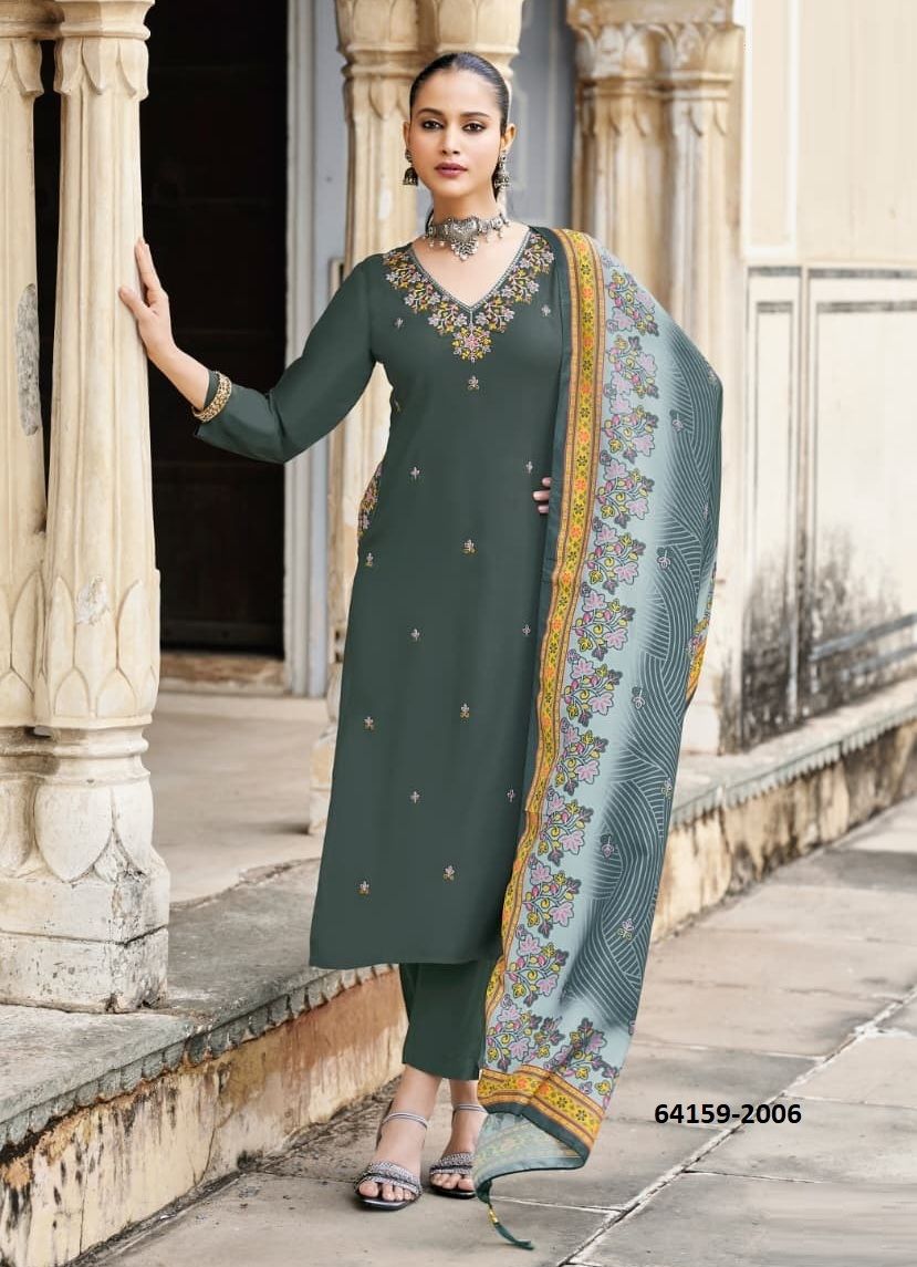 CHITRA 2 - Catalog # 64159 (Set of 6 Readymade Salwar Suits) CHITRA 2 - Catalog # 64159 (Set of 6 Readymade Salwar Suits)