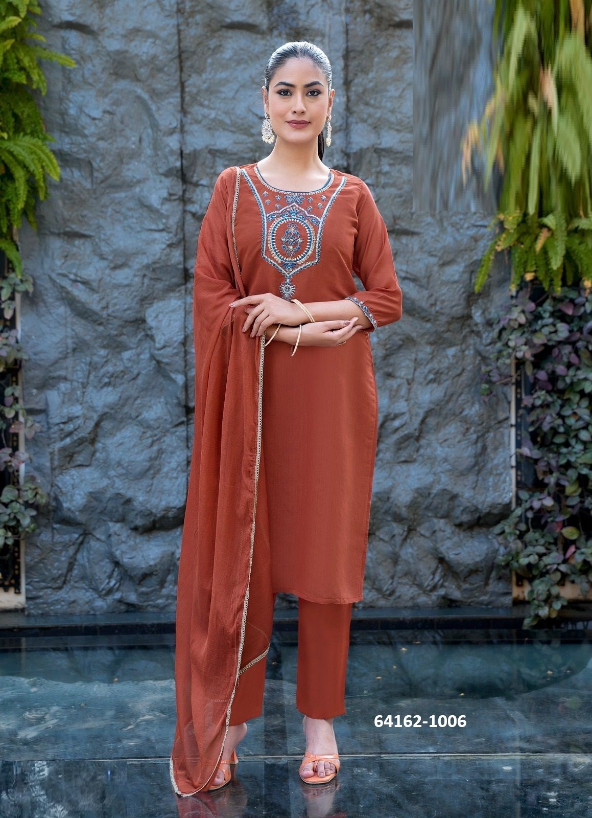 GULMOHAR 1 - Catalog # 64162 (Set of 8 Readymade Salwar Suits)