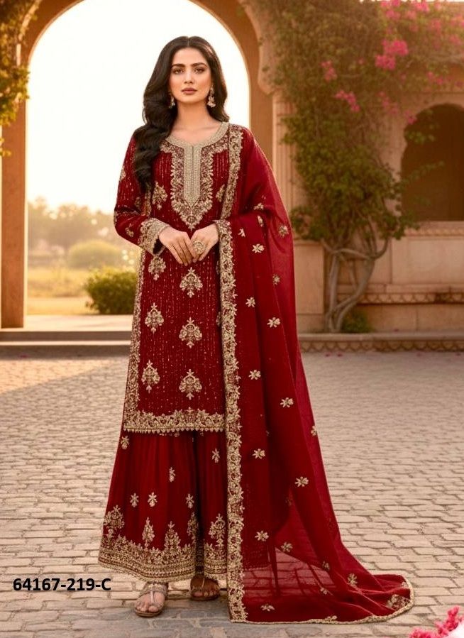 SERIES 221 - Catalog # 64167 (Set of 4 Readymade Salwar Suits)