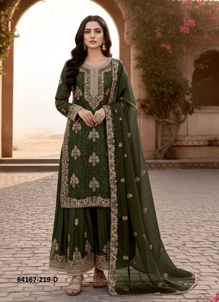 SERIES 221 - Catalog # 64167 (Set of 4 Readymade Salwar Suits)