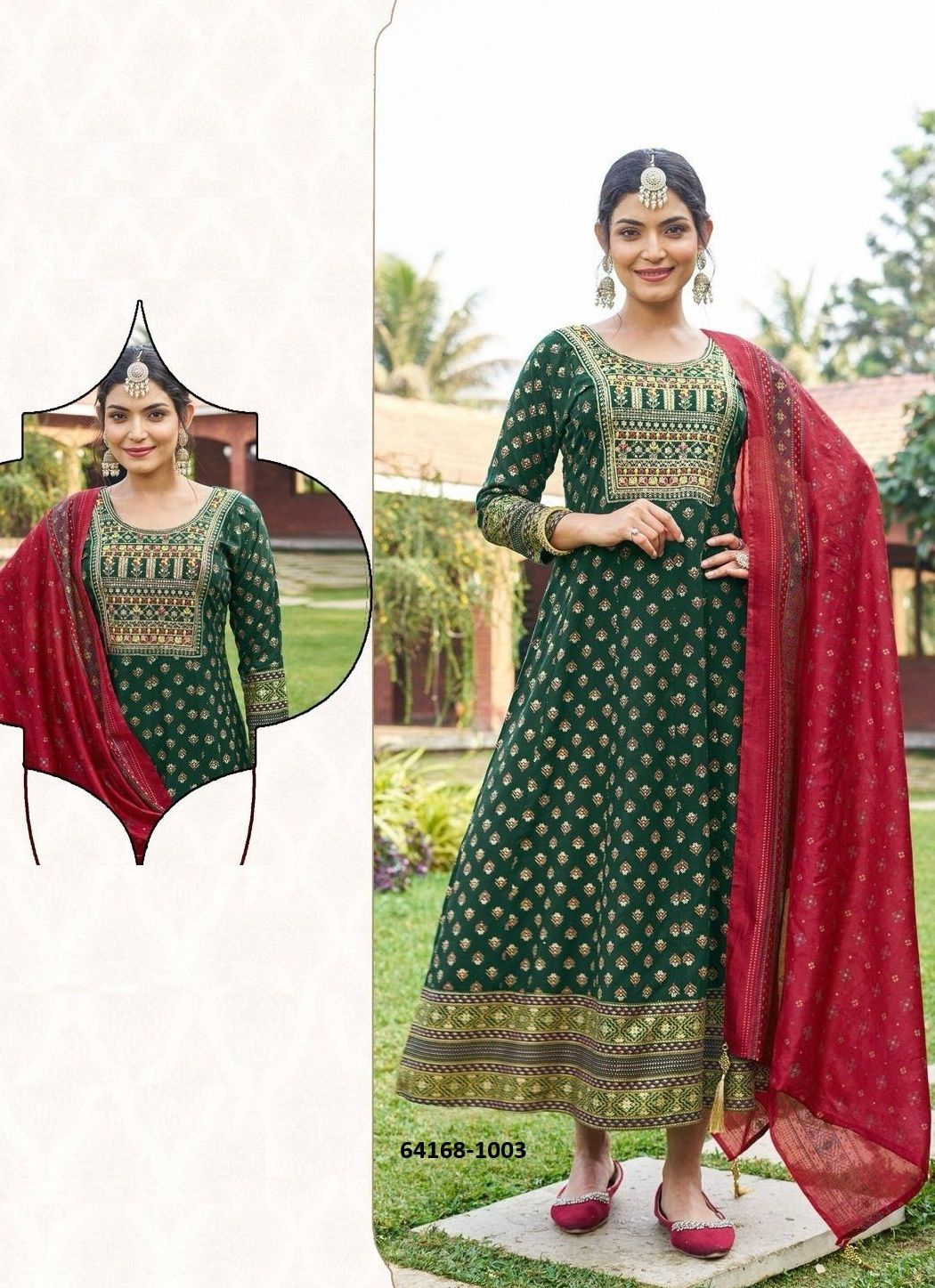 MASAKALI - Catalog # 64168 (Set of 7 Readymade Women's Kurtis / Tops)