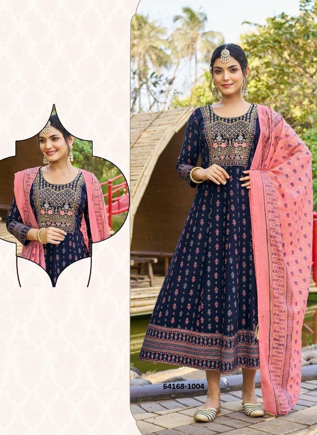 MASAKALI - Catalog # 64168 (Set of 7 Readymade Women's Kurtis / Tops)
