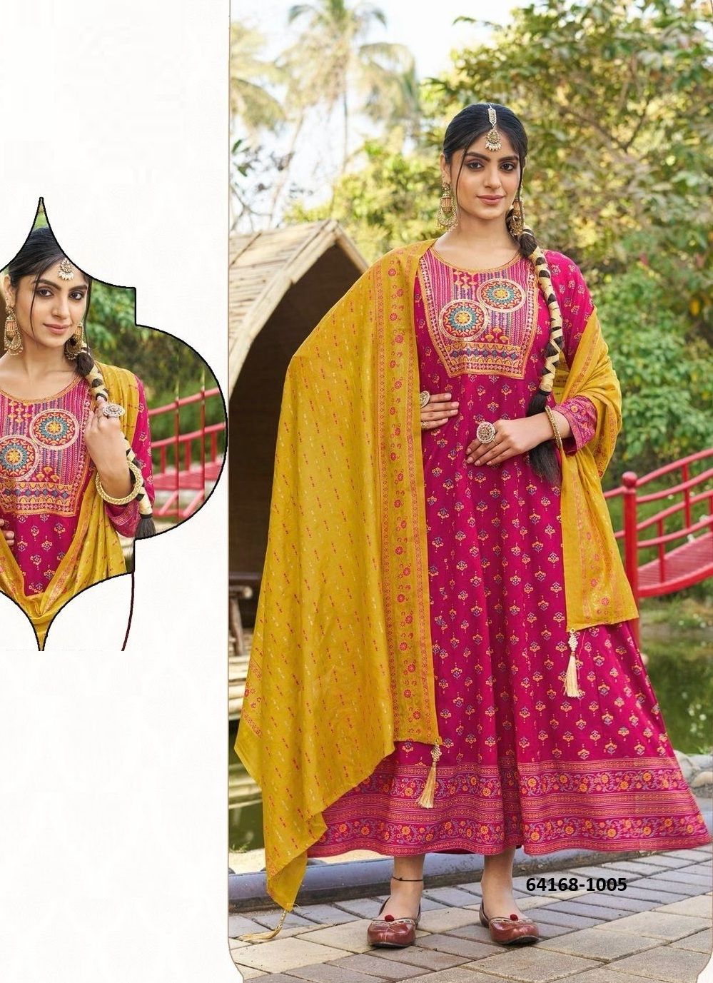 MASAKALI - Catalog # 64168 (Set of 7 Readymade Women's Kurtis / Tops)