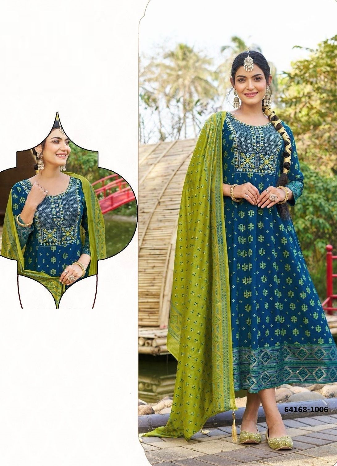 MASAKALI - Catalog # 64168 (Set of 7 Readymade Women's Kurtis / Tops)