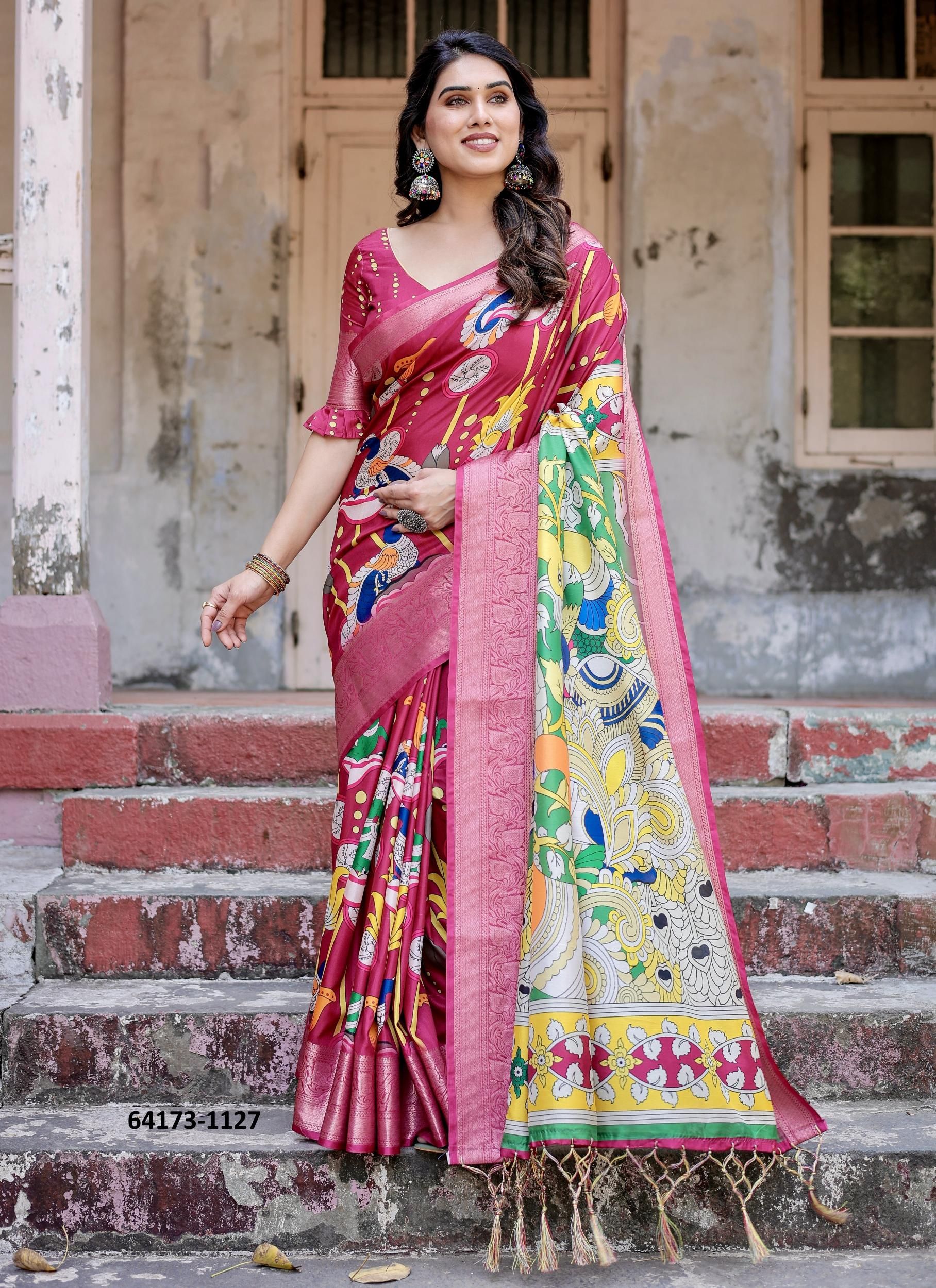 TUSSER SILK VARSHA 1121 - Catalog # 64173 (Set of 9 Sarees) TUSSER SILK VARSHA 1121 - Catalog # 64173 (Set of 9 Sarees)